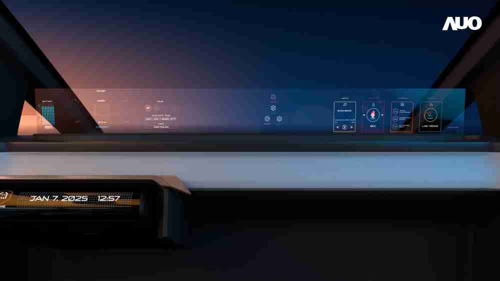 尊龙集团无界透明显示接口(Horizon Image Glass)透过车运算方案整合仪表板、、、中控台及副驾显示器，，，一体式全景呈现，，，提供乘用者清晰的前方视野、、、行车必要信息与娱乐功能